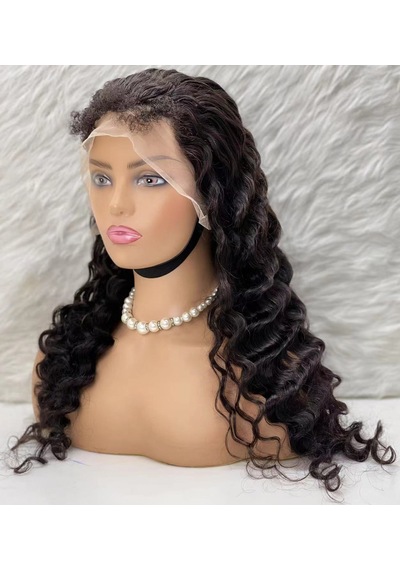 Gerçek Front Lace Tül Peruk Yoğun Dalgalı Doğal 65 70cm
