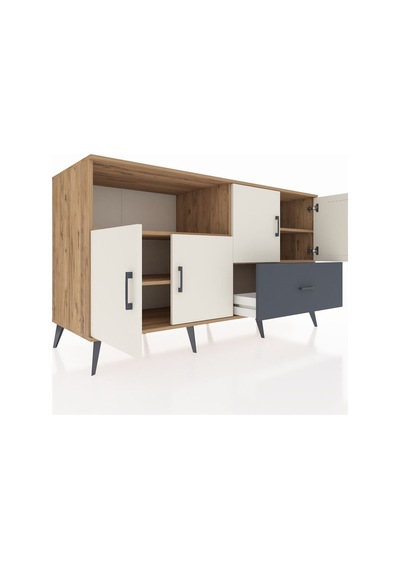 Kronos Konsol 4 Raflı Tek Çekmeceli 4 Kapaklı 176x59x99 Çam-aytaş Çam-aytaşı/antrasit Kronos Konsol 4 Raflı Tek Çekmeceli 4 Kapaklı 176x59x99 Çam-aytaş Çam-aytaşı/antrasit