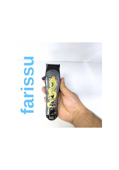 Waer Profesyonel Şarjlı Saç Sakal Tıraş Makinesi - Wa-0191 Altın Ejderha Tasarımlı