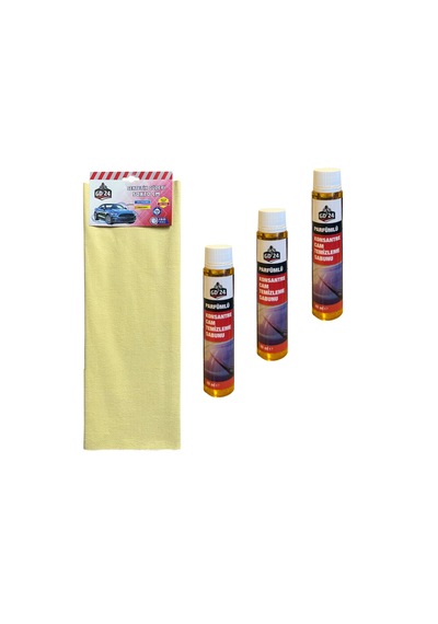 Gd24 Sentetik Güderi Bez 1 Adet - 50 X 70 Cm Gd24 Cam Temizleme Sabunu 3 Adet