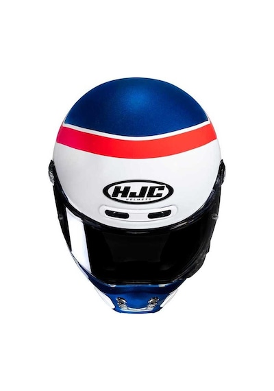 HJC V10 Grape MC21 Kapalı Motosiklet Kaskı Beyaz - Kırmızı - Mavi HJC V10 Grape MC21 Kapalı Motosiklet Kaskı Beyaz - Kırmızı - Mavi