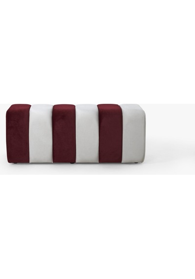 Yarmalı Bench Bordo-beyaz Bordo