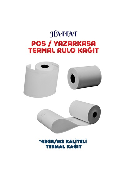 Hattat Termal Pos Rulo 50 Adet Rulo 56 MM x 16 M
