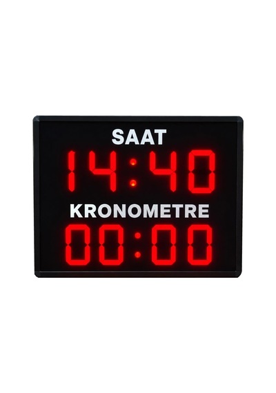 Sanec Kumandalı Saat - Kronometre Kasa Ölçüsü: 27x27 Cm - Kırmızı