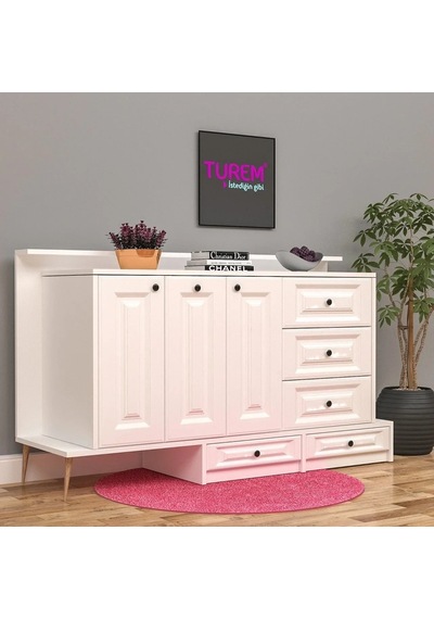 Quatro Membran Kapak Konsol Mdf Beyaz