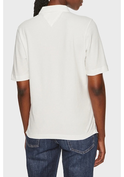 Tommy Hilfiger Bayan Polo Yaka T Shirt Ww0ww43224 Ybl Beyaz Beyaz
