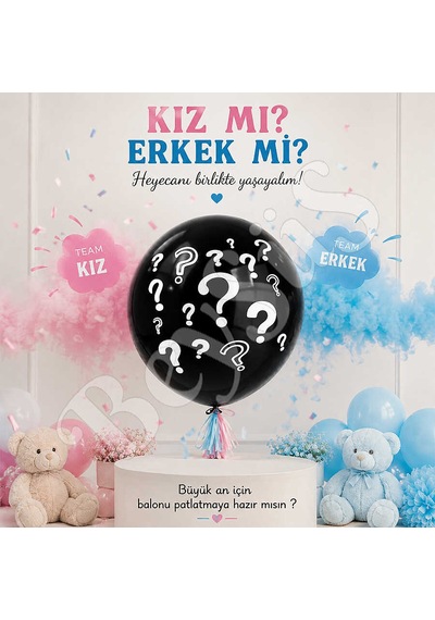 Cinsiyet Parti Balonu Siyah