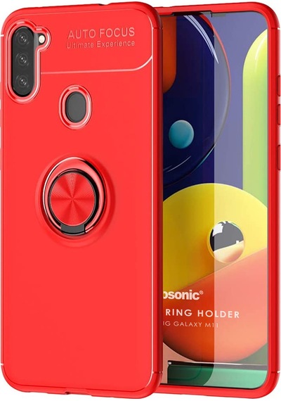 Microsonic Samsung Galaxy Uyumlu M11 Kılıf Kickstand Ring Holder