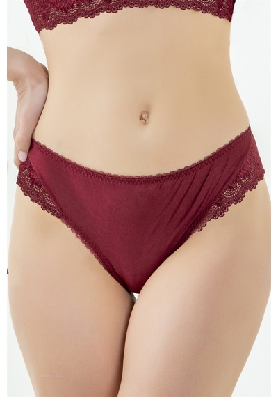 Magic Form 789 Kadın Arkası Dantelli Külot-bordo Bordo