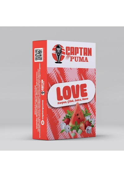 Captan Puma Love - Karpuz, Çilek, Sakız, Nane Aromalı Mela 50gr.