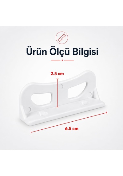 2 Adet Pimapen Pvc Pencere Kapı Sineklik Kolu Plastik L Tipi Tutucu Tutamağı Genel