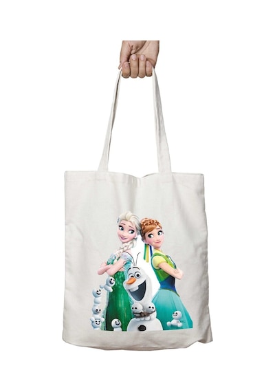 Art Hediye Frozen N İki Taraf Kalıcı Yıkanabilir Okul Plaj Omuz Bez Çanta Çok Renkli