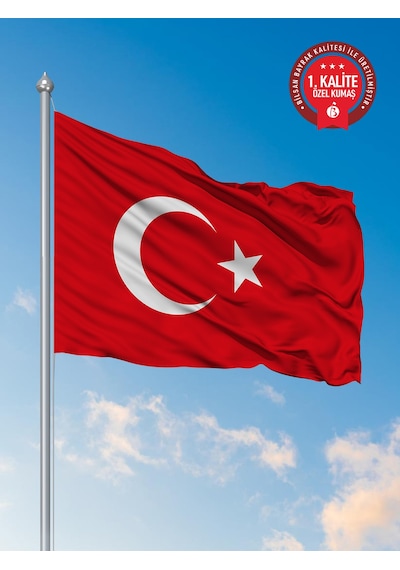 Türk Bayrağı 80x120 Cm - Alpaka Kumaş 1. Kalite 80 x 120 CM