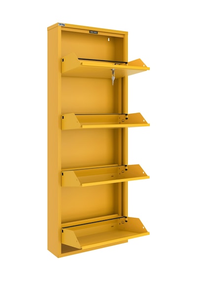 Ceha Kilitli 4'lü Metal Ayakkabılık - Hardal Sarısı/Mustard K.AYK-4/M1963/KL Ceha Kilitli 4'lü Metal Ayakkabılık - Hardal Sarısı/Mustard K.AYK-4/M1963/KL