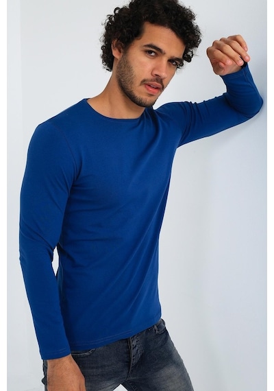 Oksit Mys Lion 4013 Slim Fit Likralı Uzunkol Basic Sweat