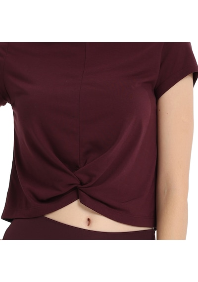 Sportive Marana Cropped Top Kadın Bordo Günlük Stil T-shirt 25kk1032-brd 1776538 Bordo