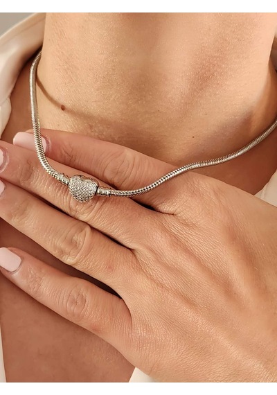 Eva Takı Store Taşlı Kalp Aşk Love Kolye