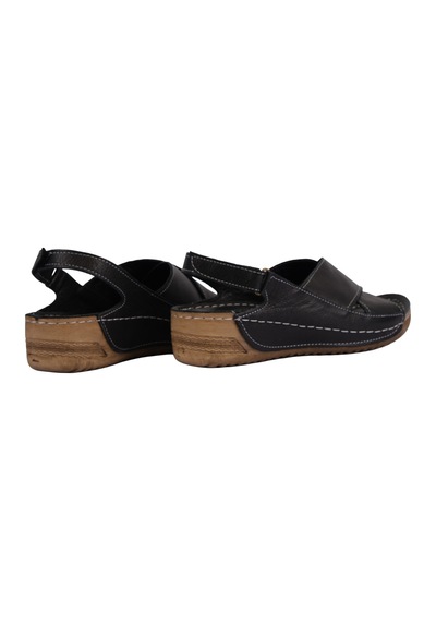 Napa Shoes Hakiki Deri Çapraz Bantlı Arkadan Ayarlı Rahat Taban Dolgu Topuk Kadın Sandalet Napa-311 Siyah Napa Shoes Hakiki Deri Çapraz Bantlı Arkadan Ayarlı Rahat Taban Dolgu Topuk Kadın Sandalet Napa-311 Siyah