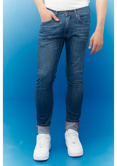 Lee Luke Slim Tapered Esnek Jean Kot Pantolon Mavi
