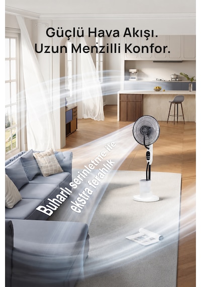 Dış Mekana Uygun Yüksek Güçlü Buharlı Serinletici Fan