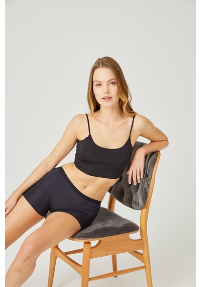 Cottonhill Basic Lazer Kesim Dikişsiz Kadın Boxer Külot 6'lı Paket Renkli-4 Çok Renkli