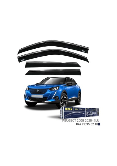 Niken Peugeot 2008 2020 Kromlu Cam Rüzgarlığı 4'lü - Ekolmaks
