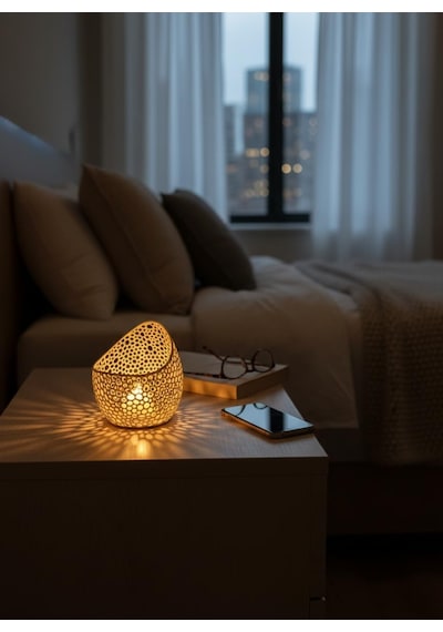 Night Serisi Mumluk - Dekoratif Aydınlatma - Ev Dekorasyon - Dekoratif Mumluk - Tealight Mumluk Standart