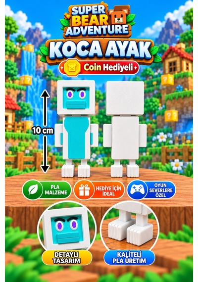 Super Bear Adventure Koca Ayak Figürü 10 Cm