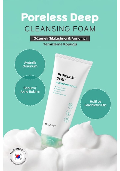 Maxclınıc Gözenek ve Siyah Nokta İçin Yüz Temizleme Köpüğü Maxclinic Poreless Deep Cleansing Foam