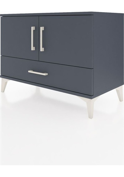 Hyperion Şifonyer 2 Raflı Tek Çekmeceli 2 Kapaklı 88x44x64 An... Antrasit Hyperion Şifonyer 2 Raflı Tek Çekmeceli 2 Kapaklı 88x44x64 An... Antrasit