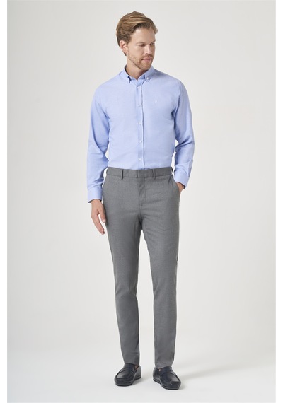 İmza Gri Yan Cep Slim Fit Esnek Chino Pantolon 1003260154