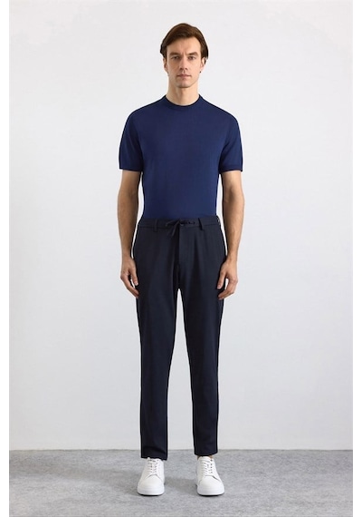 Süvari Lacivert Slim Düz Jogger Pantolon Pn2020500764-m09