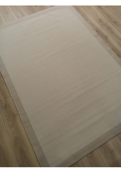 Çam Halı Sisal 9327 Bej / Krem Bordürlü Jüt Sisal Kilim