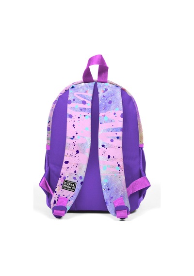 Minik Yuva Sırt Çantası Pembe Mor Fashion Girl Desenli İki Bölmeli 23555