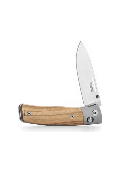 Lionsteel Nini Olive Wood - Titanium Bolster Kamp Çakı Kahverengi