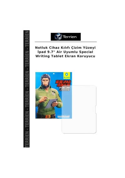 Notluk Cihaz Kılıfı Çizim Yüzeyi İpad 9.7" Air Uyumlu Special Writing Tablet Ekran Koruyucu