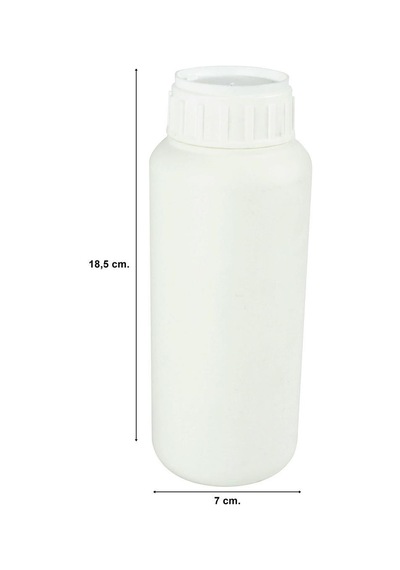 Hobbytime 768 Beyaz Plastik Şişe, 500 Ml. Contalı Kapaklı, Beyaz-34516