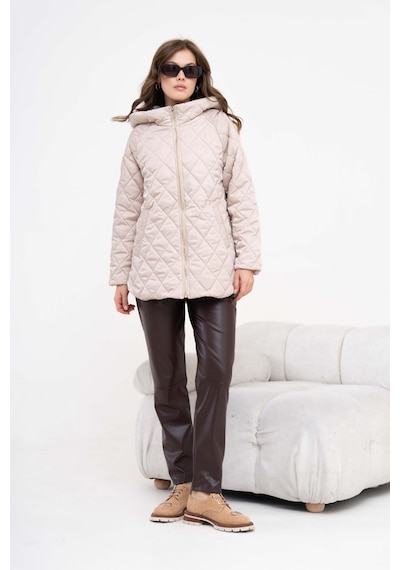 FTZ Women Ftz Kadın Kapitone Kaban Beige 30966 Beige Bej