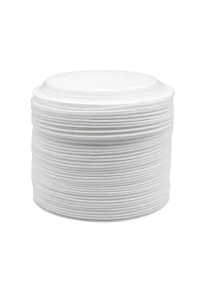 Köpük Tabak Yuvarlak Küçük Boy 100 Adet Çap:17cm Beyaz