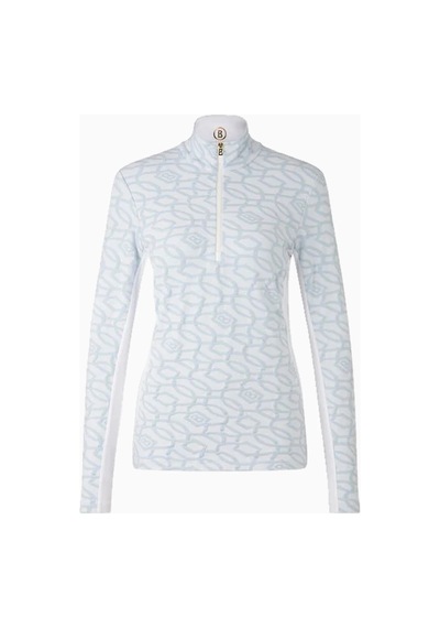 Bogner Sport Jasmina Logo Jacquard Ve Stretch Kadın Kayak Içlik İçlik Açık Mavi