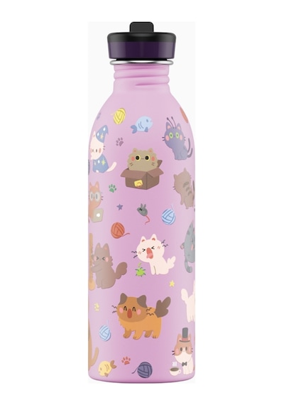 Kids Bottle Meow Friends Paslanmaz Çelik Çocuk Su Matarası 500 Ml Renkli