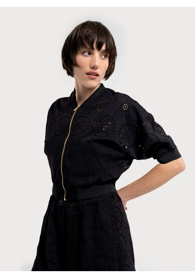 Oversize Kadın Bluz U.kol Siyah