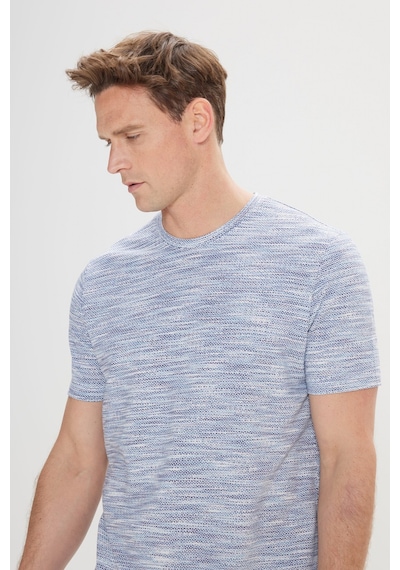 AC&Co / Altınyıldız Classics Erkek Mavı Slim Fit Dar Kesim Bisiklet Yaka Pamuklu Jakarlı Tişört Mavi AC&Co / Altınyıldız Classics Erkek Mavı Slim Fit Dar Kesim Bisiklet Yaka Pamuklu Jakarlı Tişört Mavi