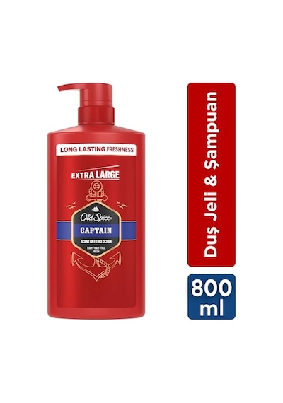 Old Spice Captain 3 Ü 1 Arada Duş Jeli 800 Mililitre Acai Üzümü