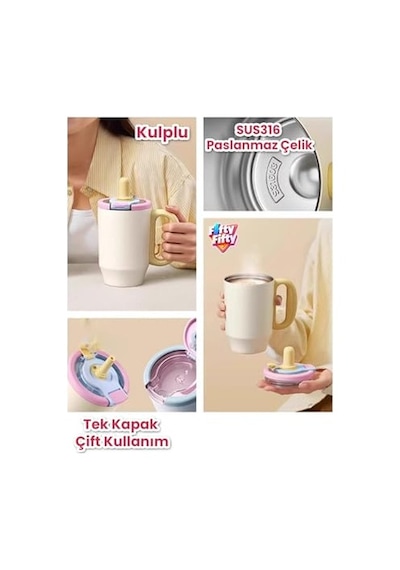 Tr Içli Termos Bardak 1000 Ml Siyah Kola Diğer