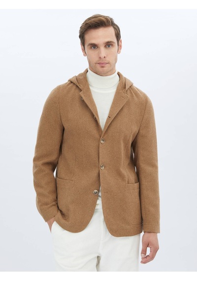 Kip Fındık Düz Modern Fit Yün Karışımlı Ceket Çok Renkli