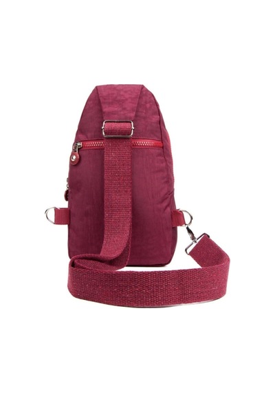 Newish Polo Kadın Krinkıl Kumaş Bodybag Çapraz Göğüs Ve Omuz Çantası New126 - Bordo
