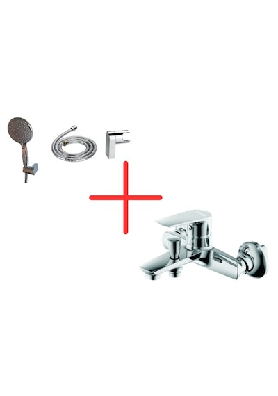 Creavit Sh150-3 Fonksiyonlu El Duşu Ve So2500 Solo Banyo Armatürü Gri
