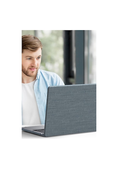 Macbook Uyumlu Pro 13 2020 Macbook Uyumlu Kumaş Kapak - Gri Diğer