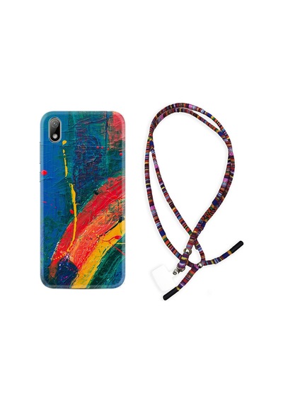 Huawei Y5 2019 Kılıf Rasta Boyun Askılı Ressam Sulu Boya 1600